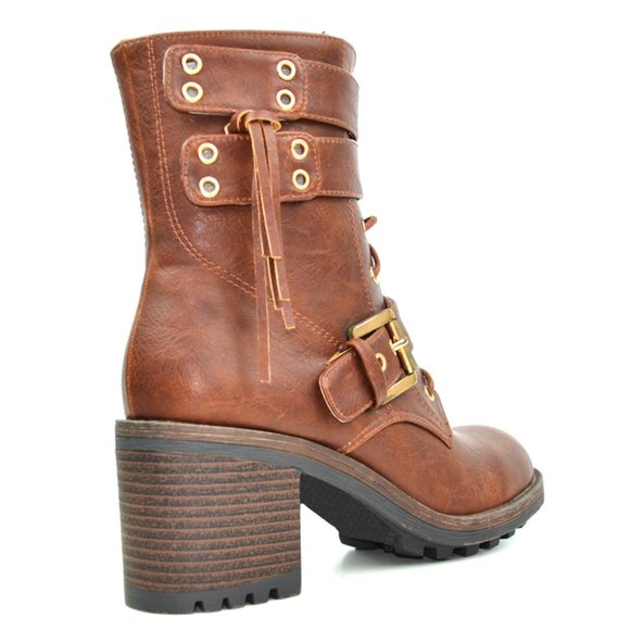 WOMEN'S HEELED BOOT WITH BUCKLE - Picture 3 of 4